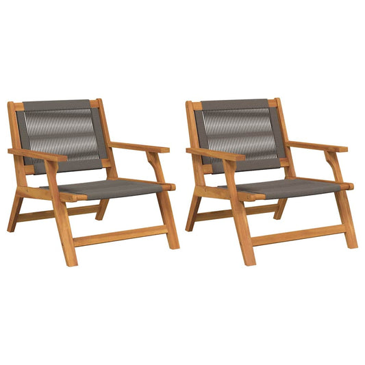 Gartenmöbel 2 pcs Grau 78 x 67 x 73cm Massivholz Akazie