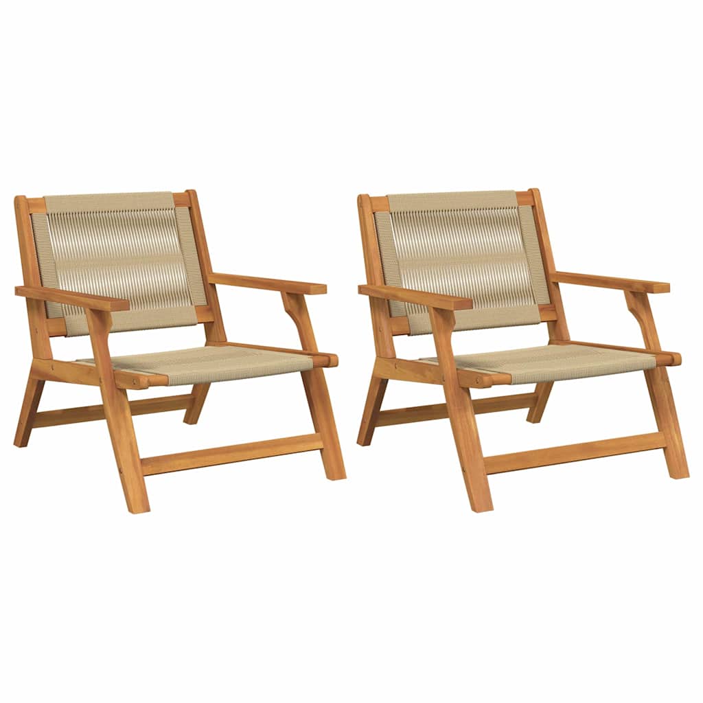Gartenmöbel 2 pcs Beige 78 x 67 x 73cm Massivholz Akazie