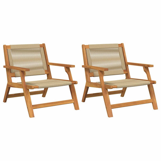 Gartenmöbel 2 pcs Beige 78 x 67 x 73cm Massivholz Akazie