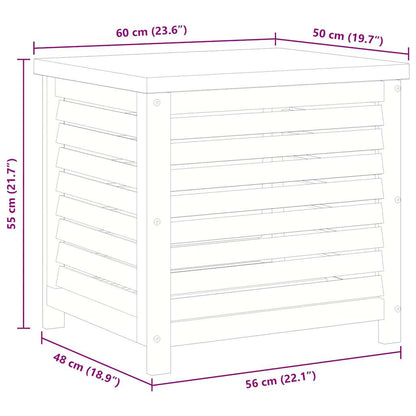 Gartenbox 60x50x55 cm Massivholz Eukalyptus