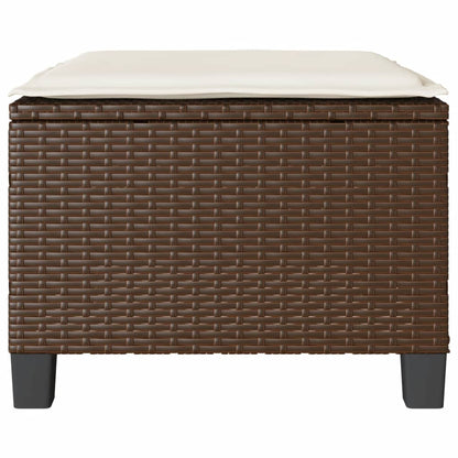 3-tlg. Bistro-Set mit Kissen Braun Poly Rattan