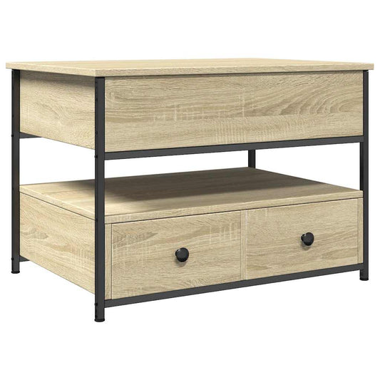 Couchtisch Sonoma-Eiche 70x50x50 cm Holzwerkstoff und Metall