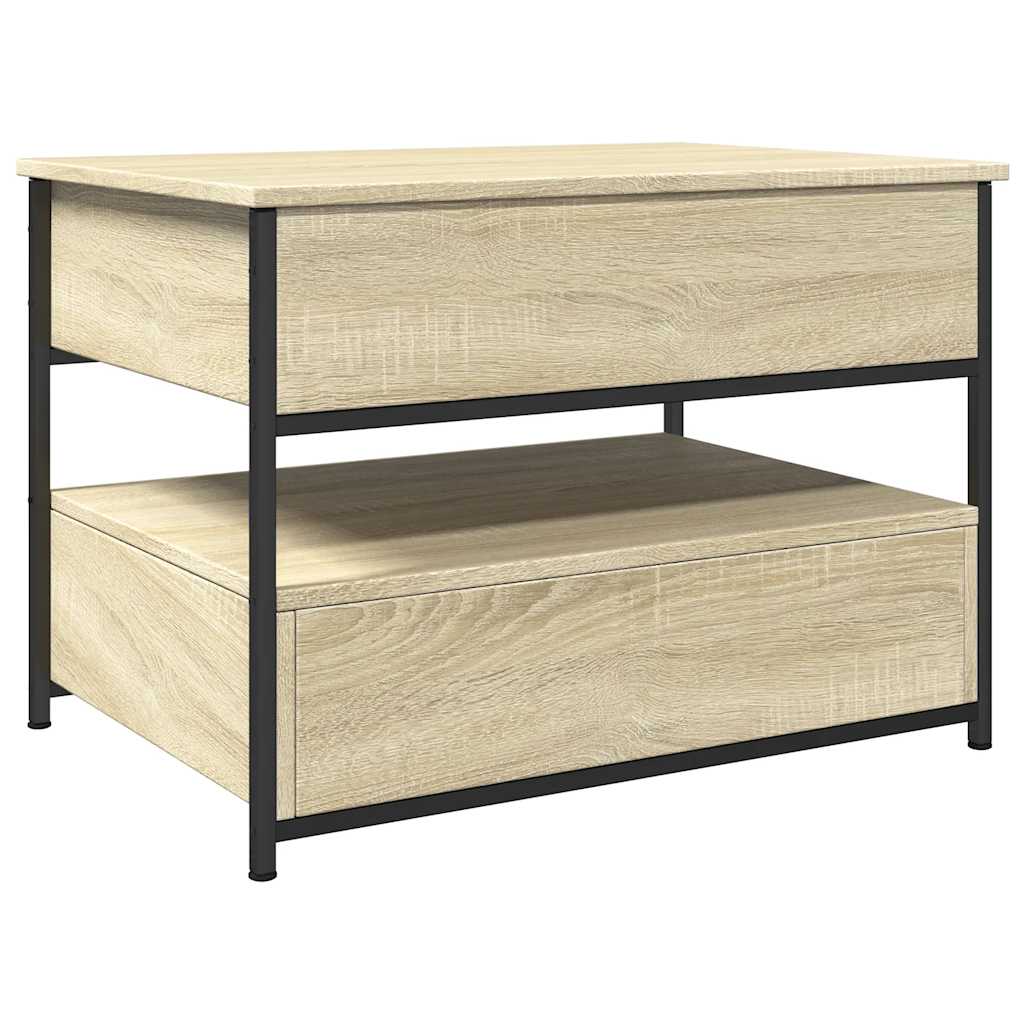 Couchtisch Sonoma-Eiche 70x50x50 cm Holzwerkstoff und Metall