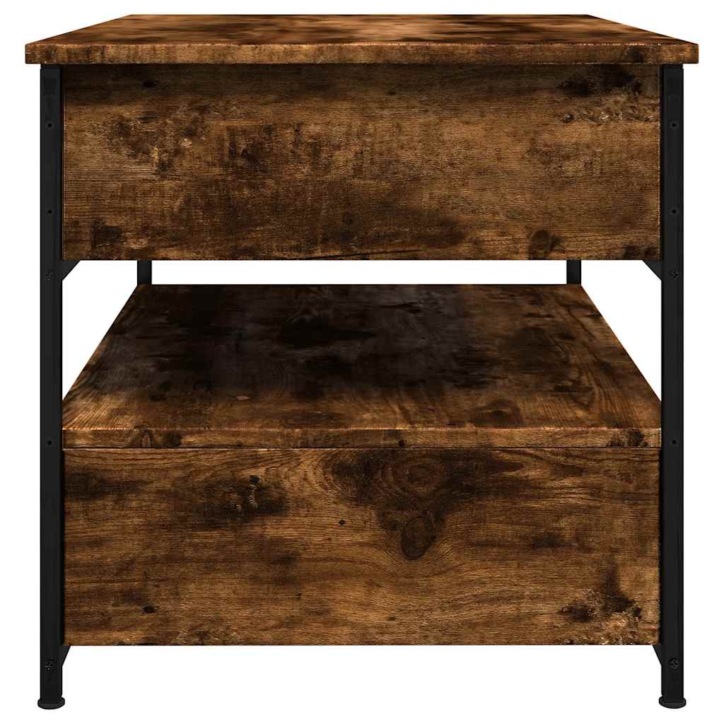 Couchtisch Räuchereiche 70x50x50 cm Holzwerkstoff und Metall