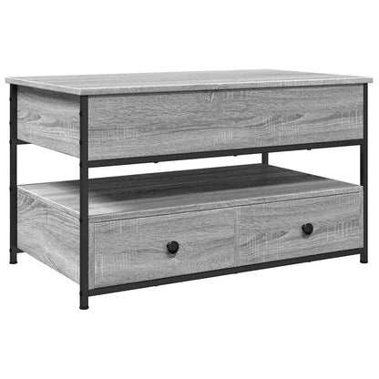 Couchtisch Grau Sonoma 85x50x50 cm Holzwerkstoff und Metall