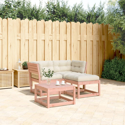 3-tlg. Garten-Sofagarnitur mit Kissen Massivholz Douglasie
