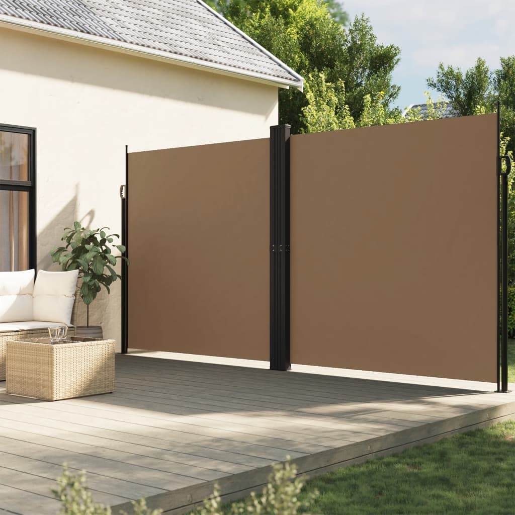 Sidefortelt Udtrækkelig Taupe 220x600 cm