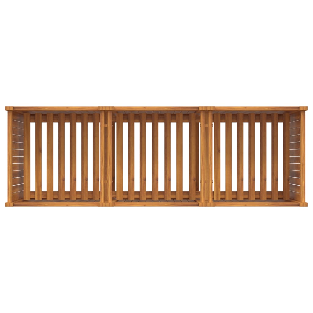 Pflanzkübel mit Einlage 150x50x75 cm Massivholz Akazie