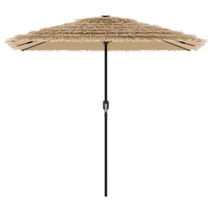 Sonnenschirm mit LED und Stahlmast Braun 248x248x248 cm