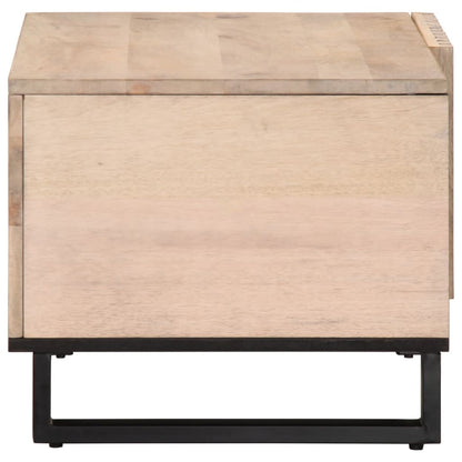 Sofabord Hvidt 80x51x40 cm Massivt mangotræ