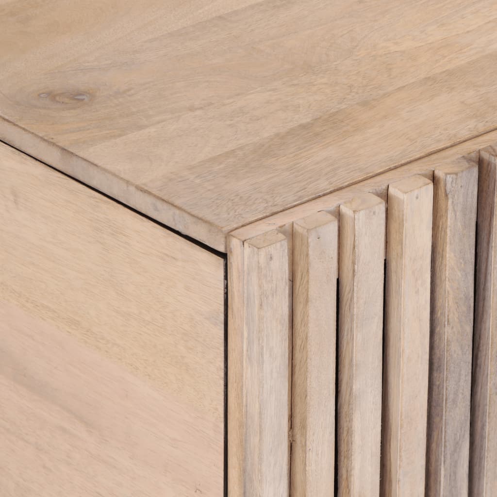 Sofabord Hvidt 80x51x40 cm Massivt mangotræ