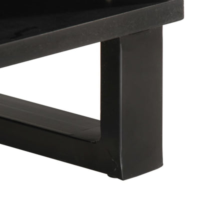 Sofabord Hvidt 80x51x40 cm Massivt mangotræ