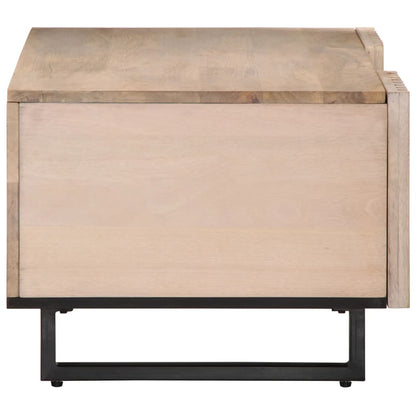 Sofabord Hvidt 100x55x40 cm Massivt mangotræ