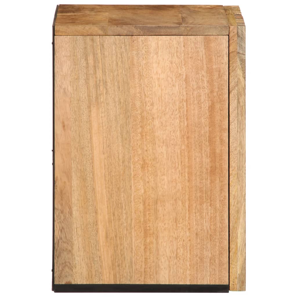 Badeværelses vægskab 38x34x48 cm Massivt groft mangotræ