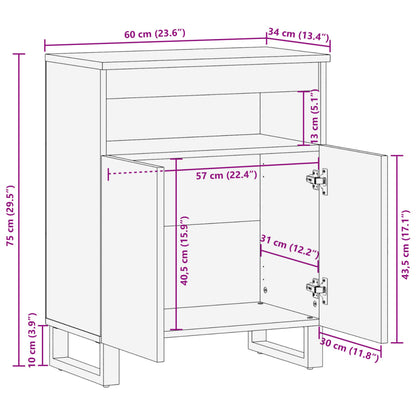 Sideboard 60x34x75 cm Massivholz Mango