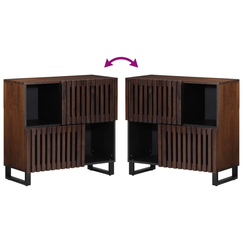 Sideboard Braun 80x34x75 cm Massivholz Mango