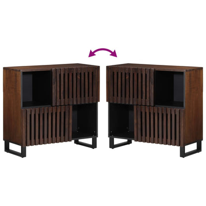 Sideboard Braun 80x34x75 cm Massivholz Mango
