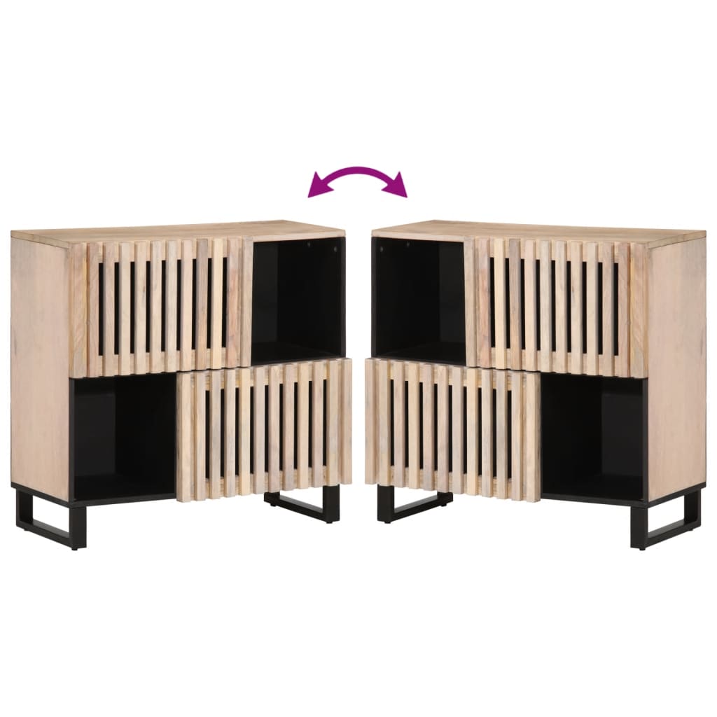 Sideboard 80x34x75 cm Massivholz Mango