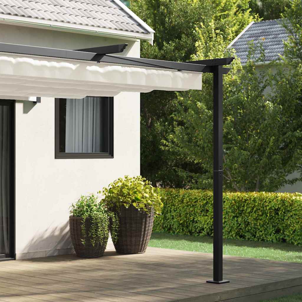 Wandmontierter Pavillon Creme Stahl