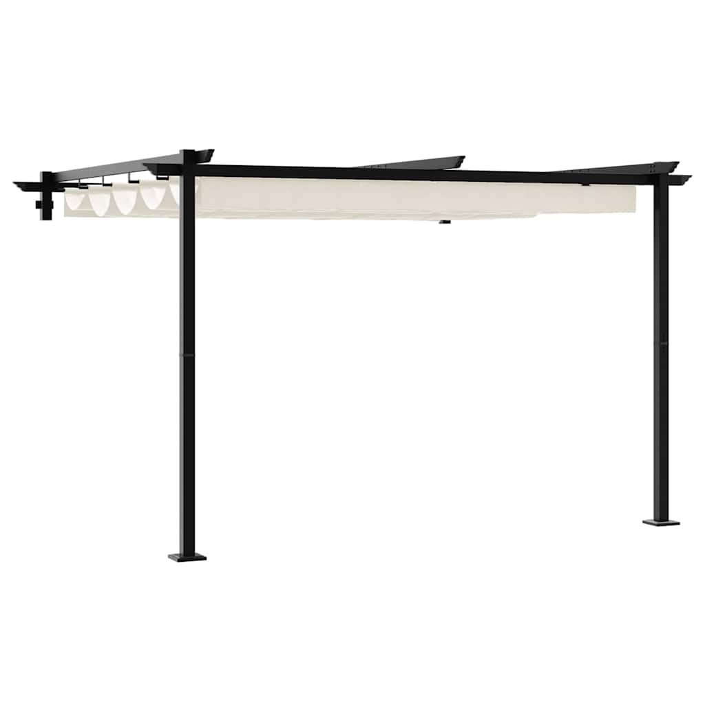 Wandmontierter Pavillon Creme Stahl