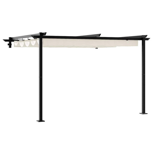 Wandmontierter Pavillon Creme Stahl