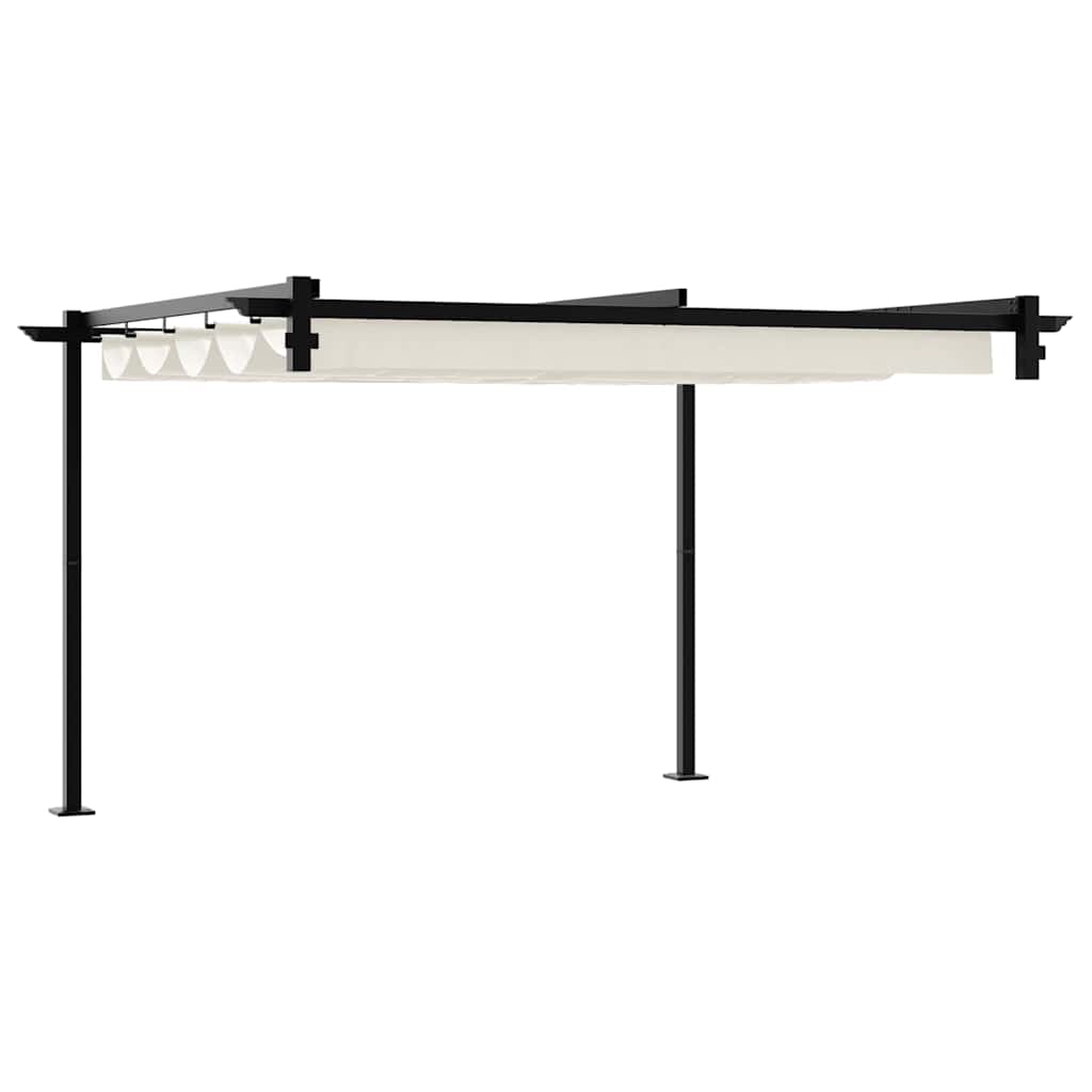 Wandmontierter Pavillon Creme Stahl