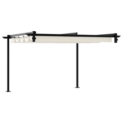 Wandmontierter Pavillon Creme Stahl