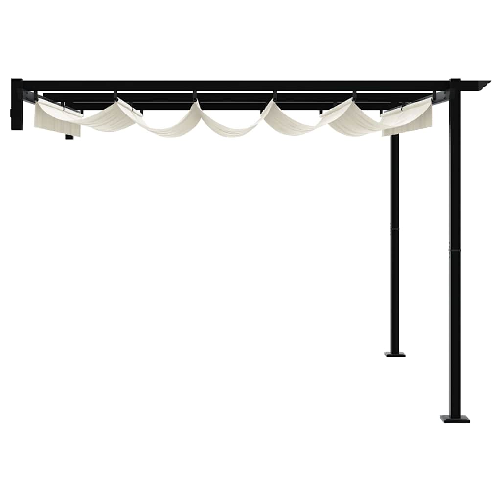Wandmontierter Pavillon Creme Stahl