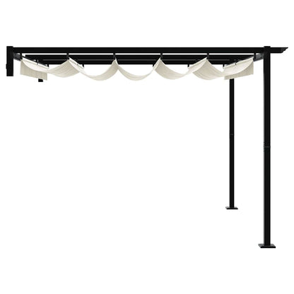 Wandmontierter Pavillon Creme Stahl