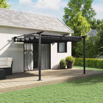 Wandmontierter Pavillon Anthrazit Stahl