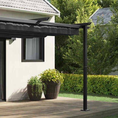 Wandmontierter Pavillon Anthrazit Stahl