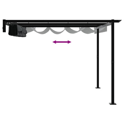 Wandmontierter Pavillon Anthrazit Stahl