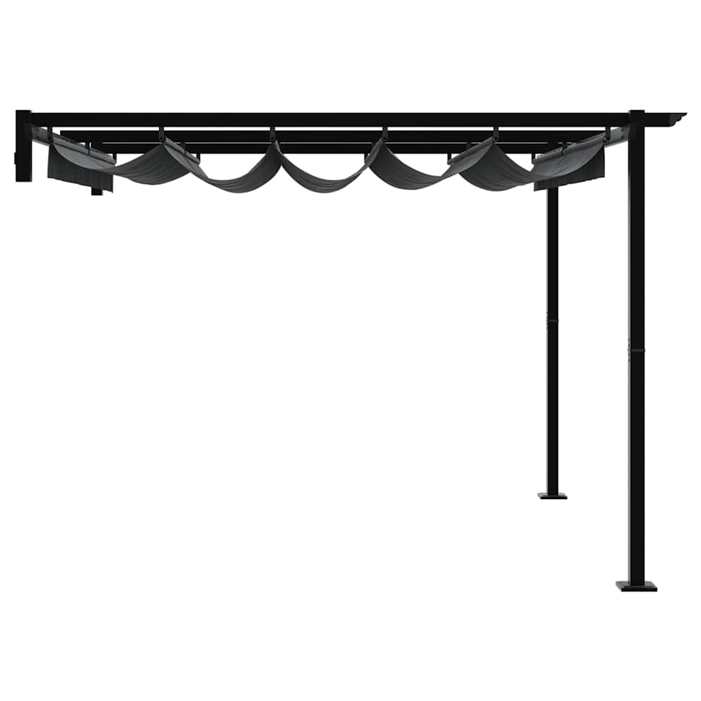 Wandmontierter Pavillon Anthrazit Stahl