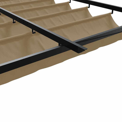 Wandmontierter Pavillon Taupe Stahl