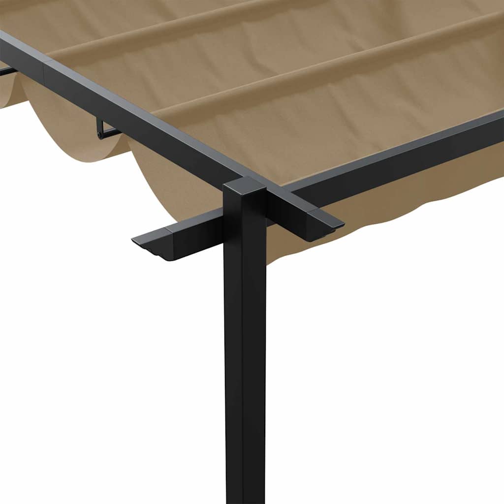 Wandmontierter Pavillon Taupe Stahl