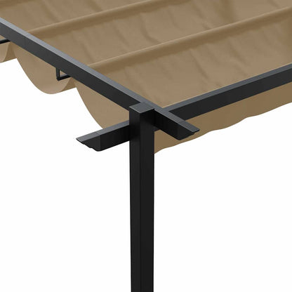 Wandmontierter Pavillon Taupe Stahl