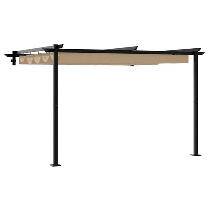 Wandmontierter Pavillon Taupe Stahl