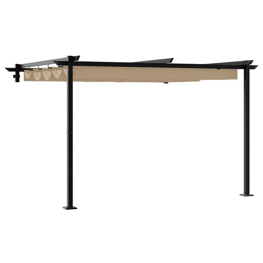 Wandmontierter Pavillon Taupe Stahl