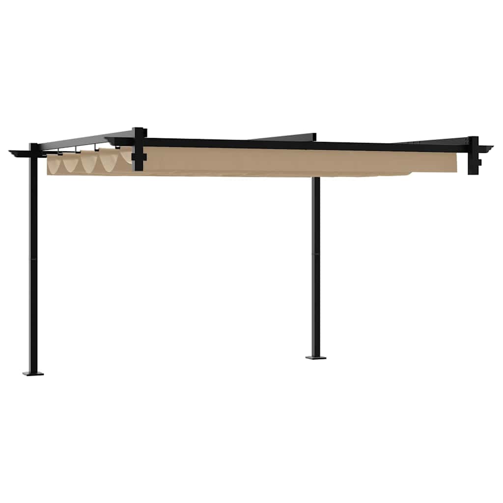 Wandmontierter Pavillon Taupe Stahl