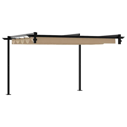 Wandmontierter Pavillon Taupe Stahl