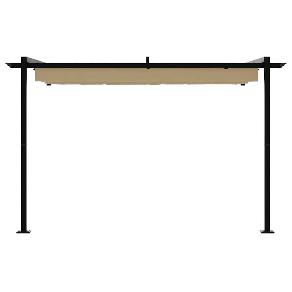 Wandmontierter Pavillon Taupe Stahl