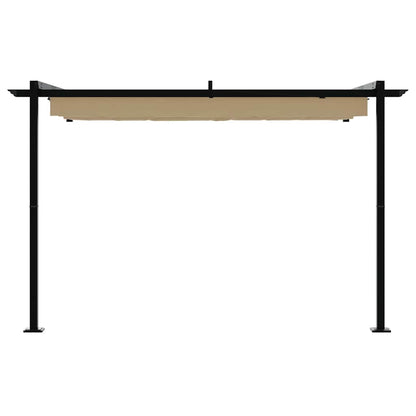 Wandmontierter Pavillon Taupe Stahl