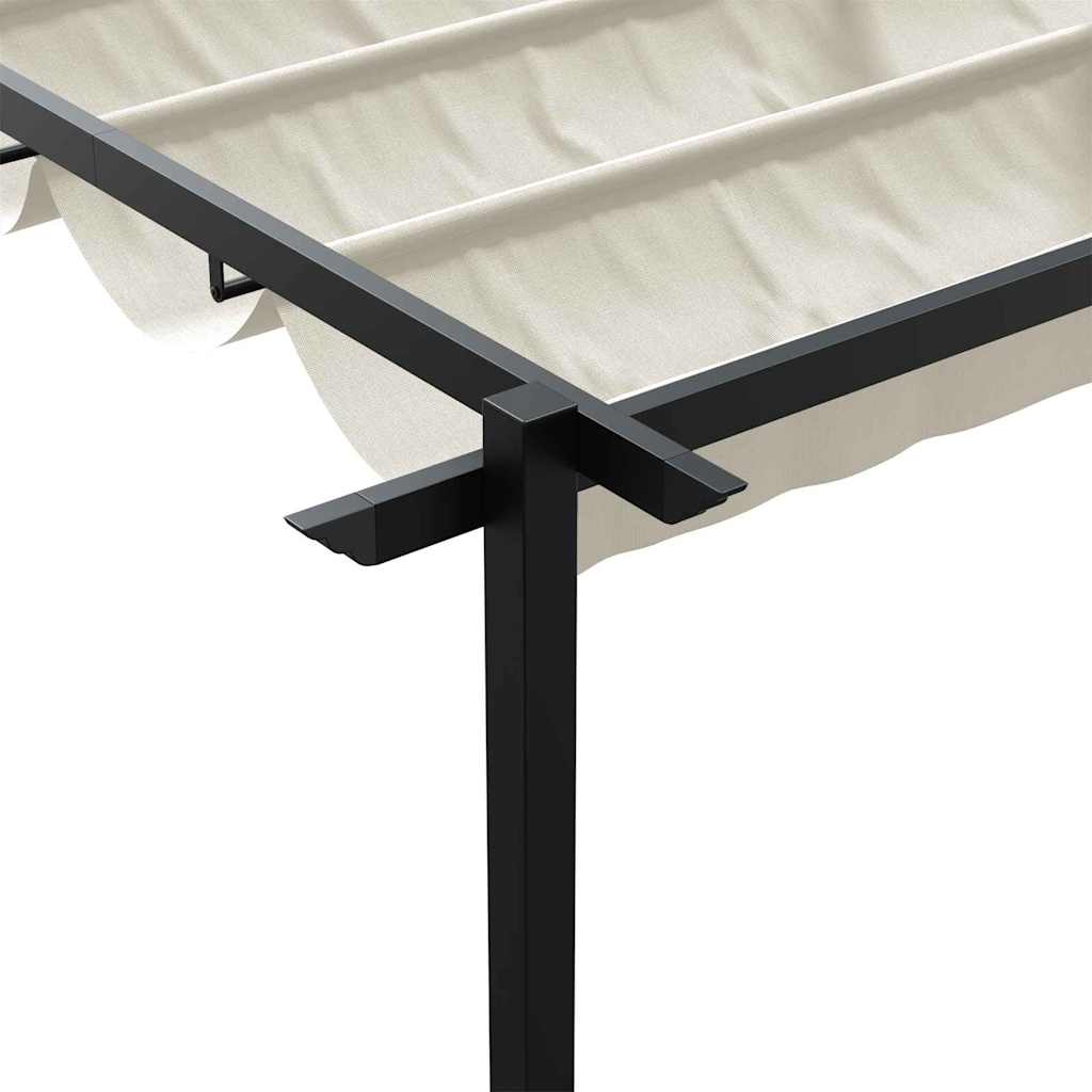 Wandmontierter Pavillon Creme Stahl