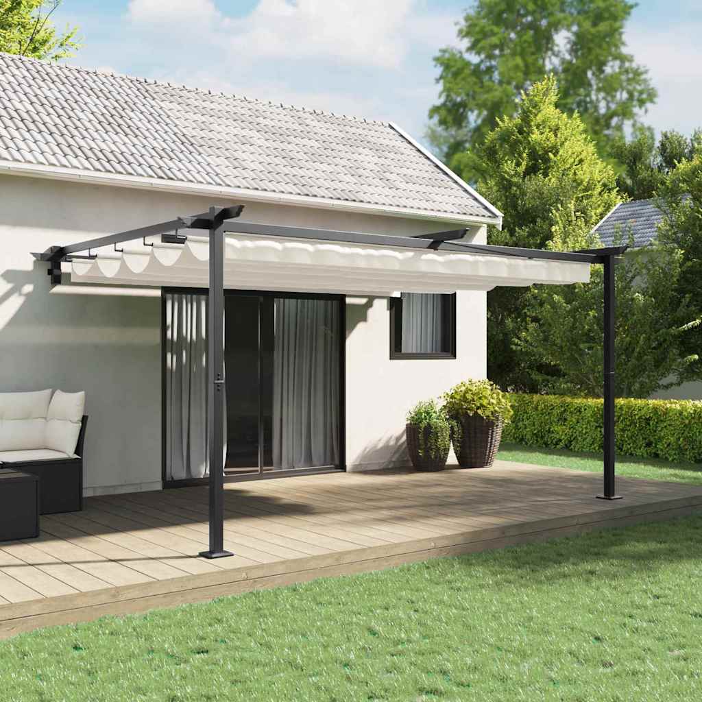 Wandmontierter Pavillon Creme Stahl