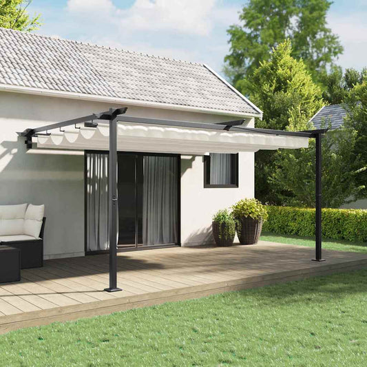 Wandmontierter Pavillon Creme Stahl