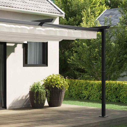 Wandmontierter Pavillon Creme Stahl