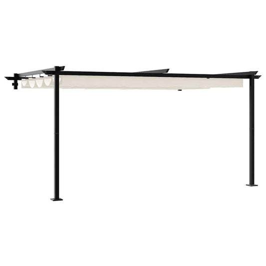 Wandmontierter Pavillon Creme Stahl