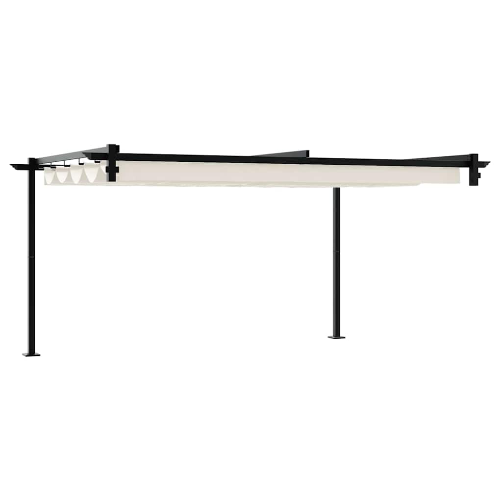 Wandmontierter Pavillon Creme Stahl