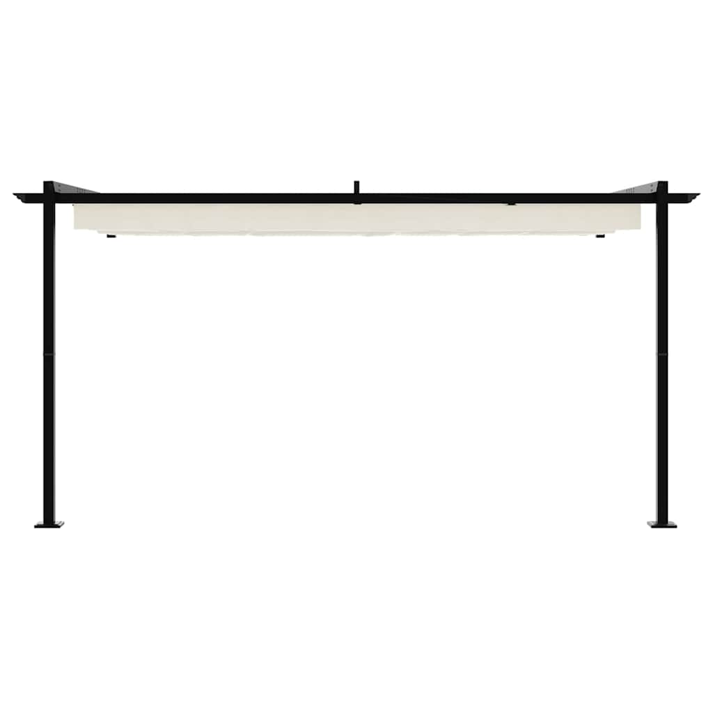 Wandmontierter Pavillon Creme Stahl
