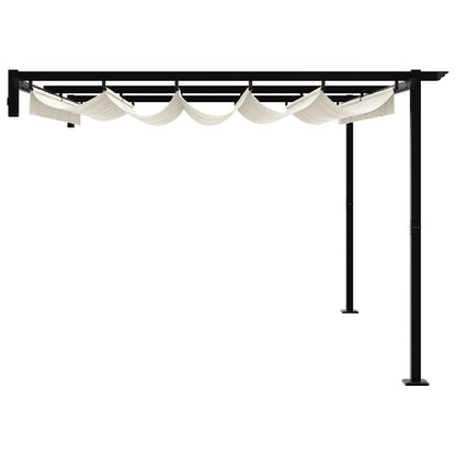 Wandmontierter Pavillon Creme Stahl